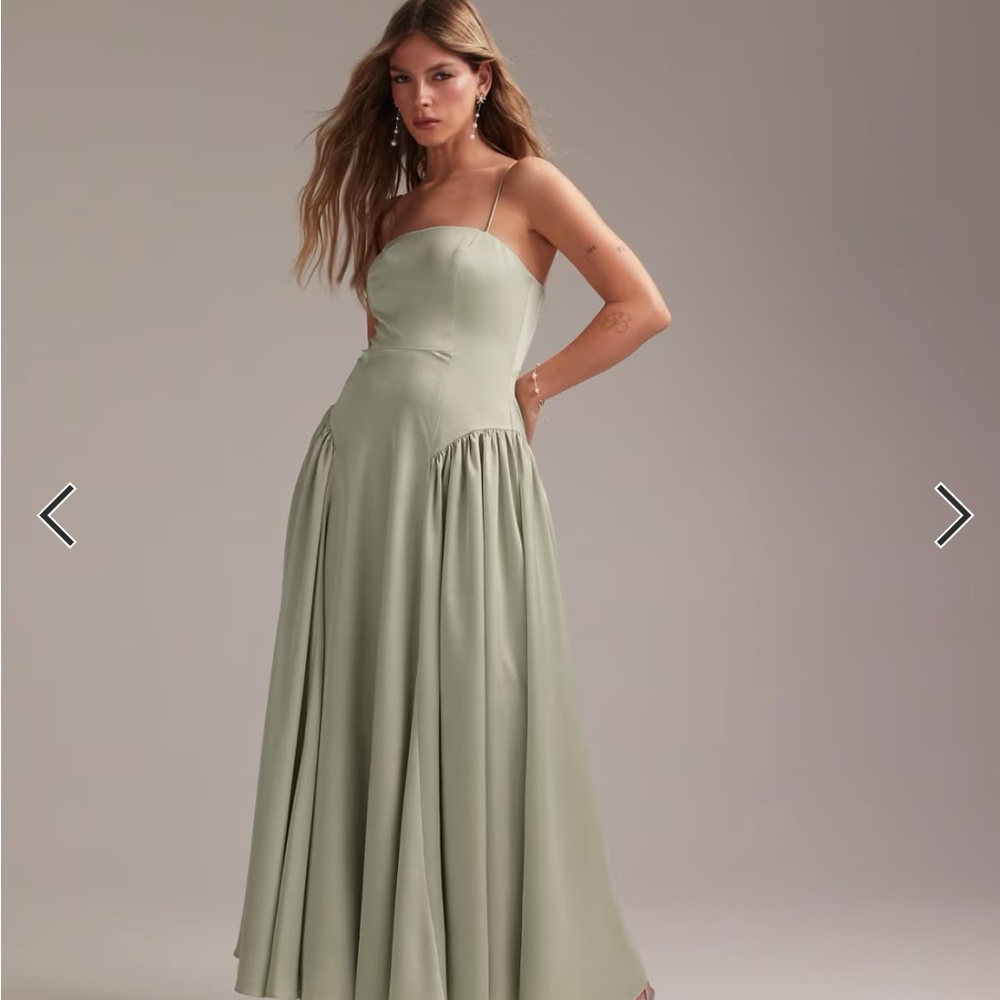ASOS Light Green Maxi Bridesmaid Dress